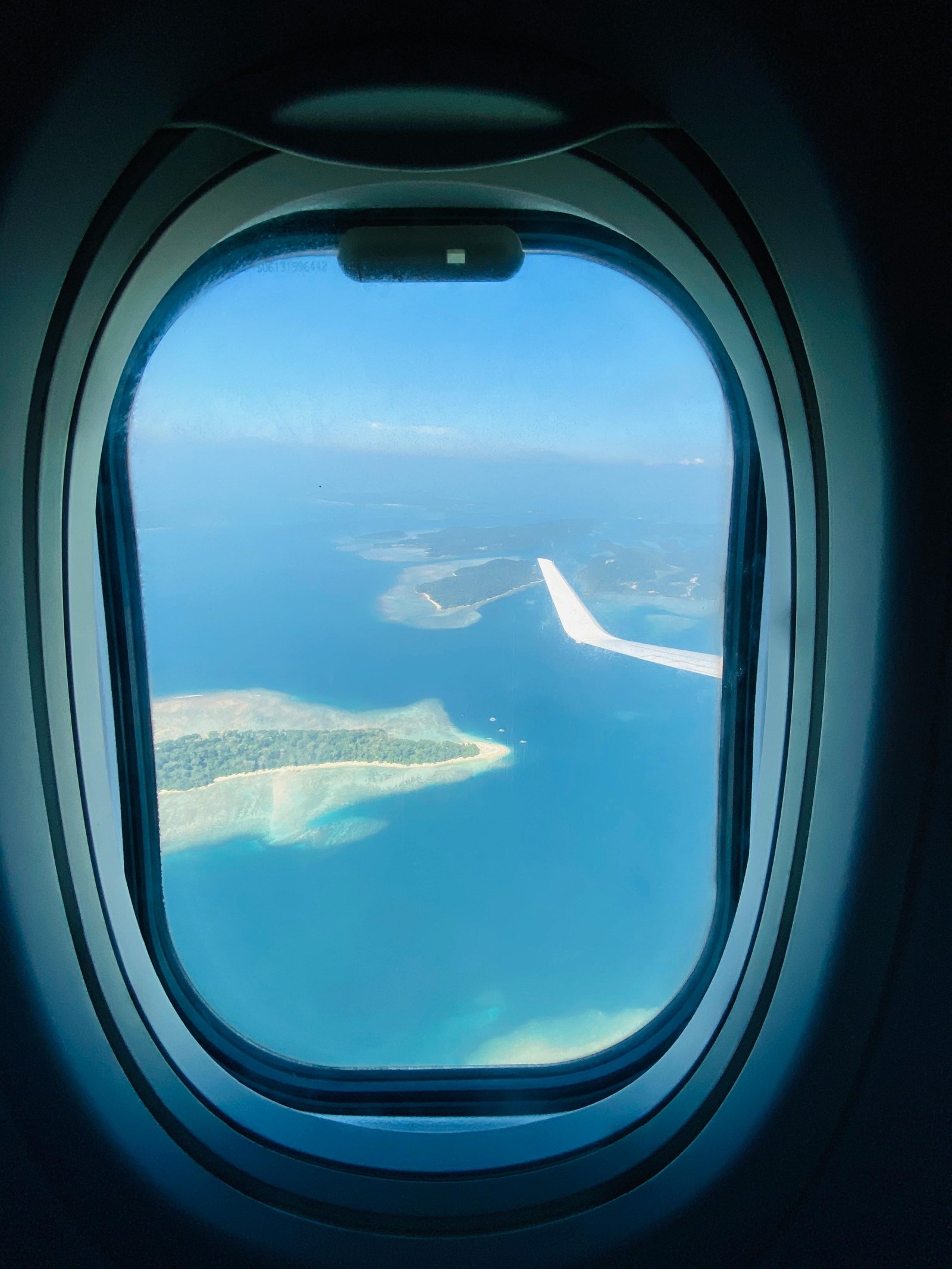Aerial view of Andaman islands from a flight approach